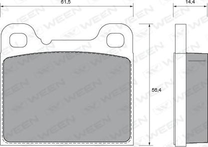 Ween 151-1685 - Гальмівні колодки, дискові гальма autozip.com.ua