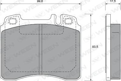 Ween 151-1686 - Гальмівні колодки, дискові гальма autozip.com.ua