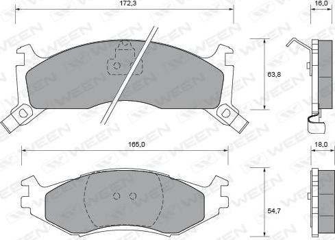 Ween 151-1681 - Гальмівні колодки, дискові гальма autozip.com.ua