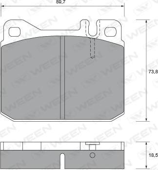 Ween 151-1639 - Гальмівні колодки, дискові гальма autozip.com.ua