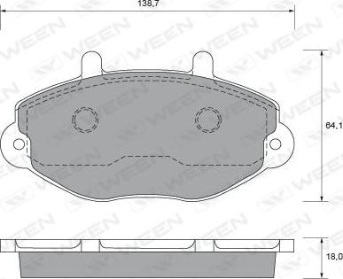 Ween 151-1624 - Гальмівні колодки, дискові гальма autozip.com.ua