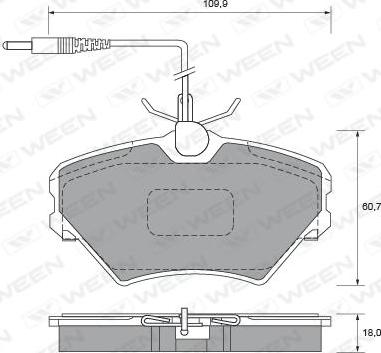 Ween 151-1626 - Гальмівні колодки, дискові гальма autozip.com.ua