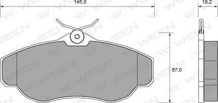 Ween 151-1679 - Гальмівні колодки, дискові гальма autozip.com.ua