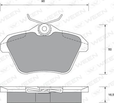 Ween 151-1671 - Гальмівні колодки, дискові гальма autozip.com.ua