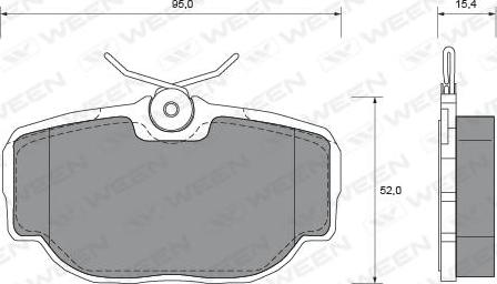 Ween 151-1678 - Гальмівні колодки, дискові гальма autozip.com.ua