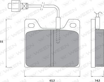 Ween 151-1095 - Гальмівні колодки, дискові гальма autozip.com.ua