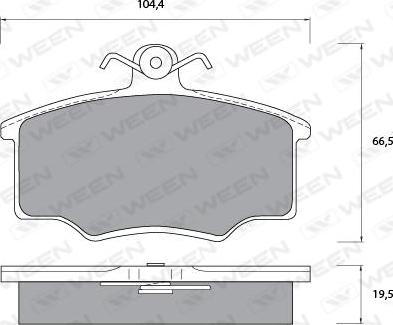 Ween 151-1096 - Гальмівні колодки, дискові гальма autozip.com.ua