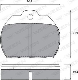 Ween 151-1090 - Гальмівні колодки, дискові гальма autozip.com.ua