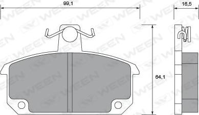 Ween 151-1097 - Гальмівні колодки, дискові гальма autozip.com.ua