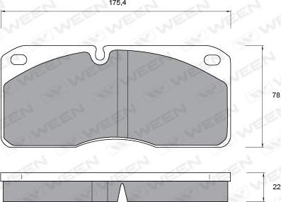 Ween 151-1044 - Гальмівні колодки, дискові гальма autozip.com.ua