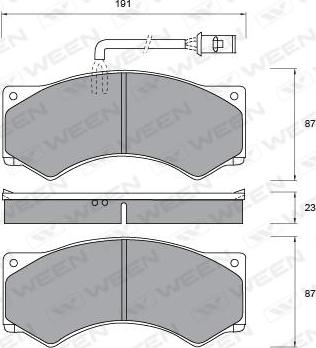 Ween 151-1040 - Гальмівні колодки, дискові гальма autozip.com.ua