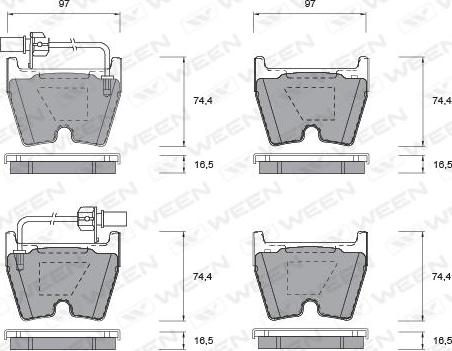 Ween 151-1047 - Гальмівні колодки, дискові гальма autozip.com.ua