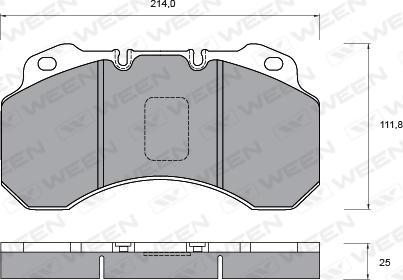 Ween 151-1059 - Гальмівні колодки, дискові гальма autozip.com.ua