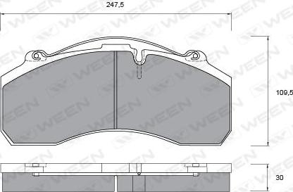 Ween 151-1054 - Гальмівні колодки, дискові гальма autozip.com.ua