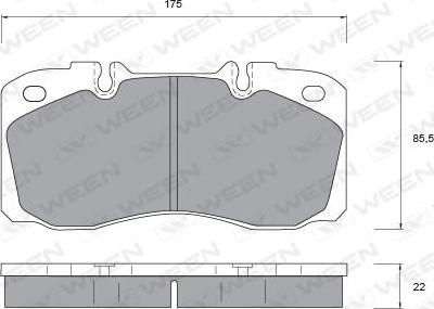 Ween 151-1055 - Гальмівні колодки, дискові гальма autozip.com.ua