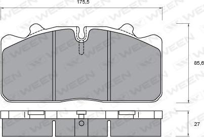 Brake Engineering PA1739 - Гальмівні колодки, дискові гальма autozip.com.ua