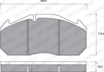 Ween 151-1052 - Гальмівні колодки, дискові гальма autozip.com.ua