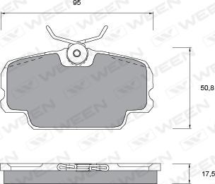 Ween 151-1004 - Гальмівні колодки, дискові гальма autozip.com.ua