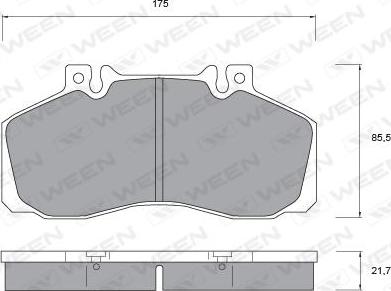 Ween 151-1019 - Гальмівні колодки, дискові гальма autozip.com.ua