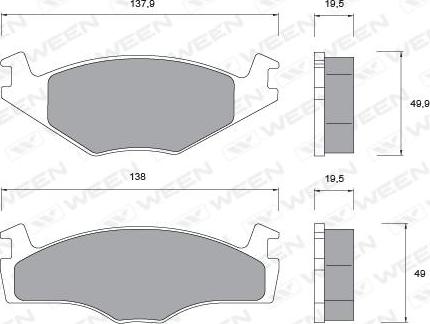 Ween 151-1011 - Гальмівні колодки, дискові гальма autozip.com.ua