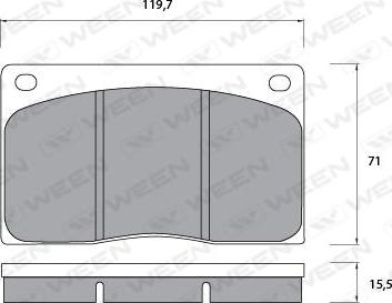 Ween 151-1089 - Гальмівні колодки, дискові гальма autozip.com.ua