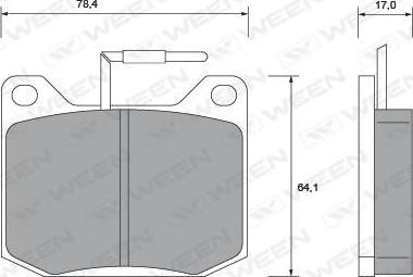 Ween 151-1080 - Гальмівні колодки, дискові гальма autozip.com.ua