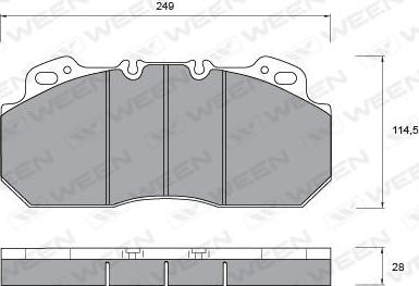 Ween 151-1032 - Гальмівні колодки, дискові гальма autozip.com.ua