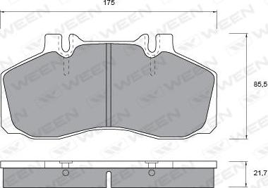 Ween 151-1029 - Гальмівні колодки, дискові гальма autozip.com.ua