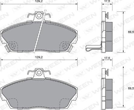 Ween 151-1024 - Гальмівні колодки, дискові гальма autozip.com.ua