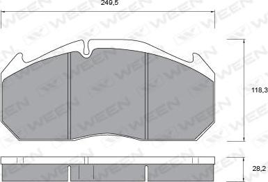 Ween 151-1028 - Гальмівні колодки, дискові гальма autozip.com.ua