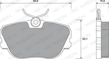 Ween 151-1023 - Гальмівні колодки, дискові гальма autozip.com.ua