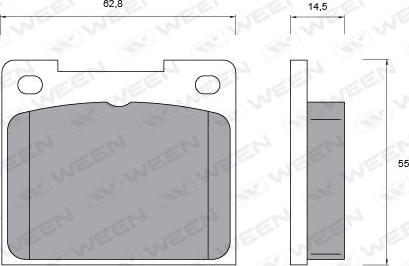 Ween 151-1078 - Гальмівні колодки, дискові гальма autozip.com.ua