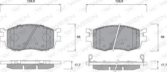 Ween 151-1193 - Гальмівні колодки, дискові гальма autozip.com.ua