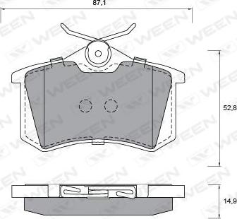 Ween 151-1197 - Гальмівні колодки, дискові гальма autozip.com.ua