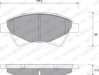 Ween 151-1150 - Гальмівні колодки, дискові гальма autozip.com.ua