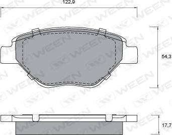 Ween 151-1151 - Гальмівні колодки, дискові гальма autozip.com.ua