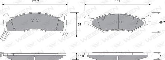 Ween 151-1160 - Гальмівні колодки, дискові гальма autozip.com.ua