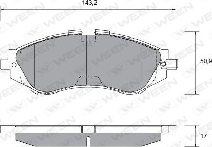 Ween 151-1109 - Гальмівні колодки, дискові гальма autozip.com.ua