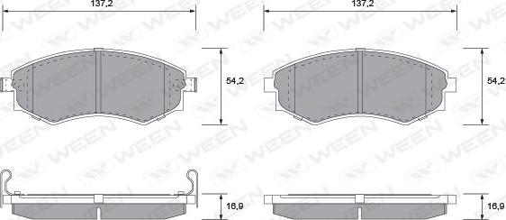 Ween 151-1119 - Гальмівні колодки, дискові гальма autozip.com.ua