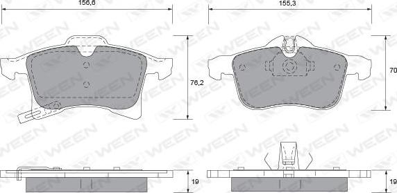 Ween 151-1111 - Гальмівні колодки, дискові гальма autozip.com.ua