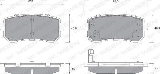 Ween 151-1184 - Гальмівні колодки, дискові гальма autozip.com.ua