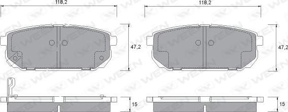 Ween 151-1186 - Гальмівні колодки, дискові гальма autozip.com.ua