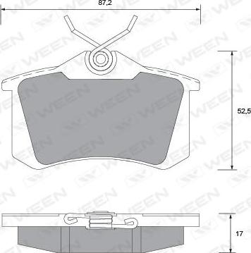 Ween 151-1136 - Гальмівні колодки, дискові гальма autozip.com.ua