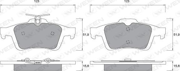 Ween 151-1130 - Гальмівні колодки, дискові гальма autozip.com.ua