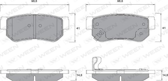 Ween 151-1133 - Гальмівні колодки, дискові гальма autozip.com.ua