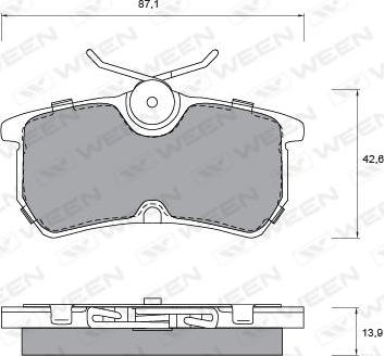 Ween 151-1129 - Гальмівні колодки, дискові гальма autozip.com.ua