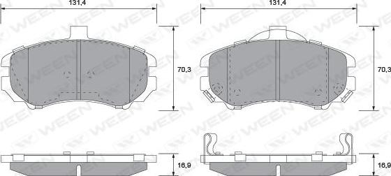 Ween 151-1121 - Гальмівні колодки, дискові гальма autozip.com.ua