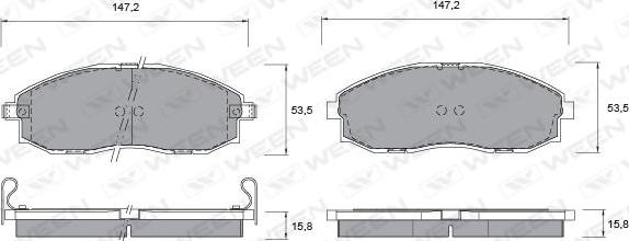 Ween 151-1174 - Гальмівні колодки, дискові гальма autozip.com.ua