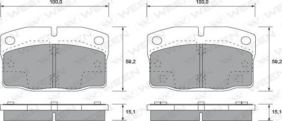 Ween 151-1178 - Гальмівні колодки, дискові гальма autozip.com.ua