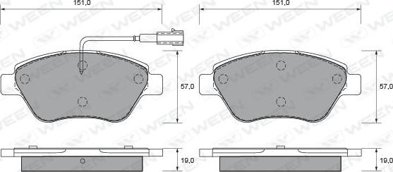 Ween 151-1899 - Гальмівні колодки, дискові гальма autozip.com.ua